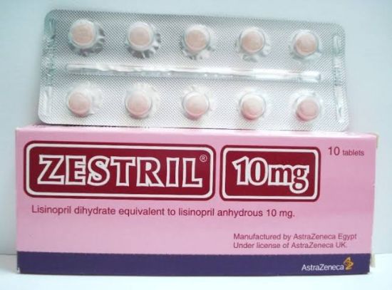 Picture of ZESTRIL 10 MG 10 TAB