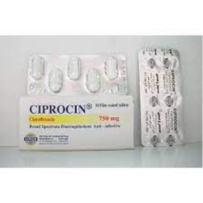 Picture of CIPROCIN 750MG 10 F.C. TAB
