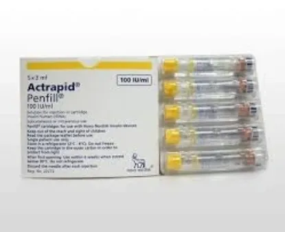 Picture of ACTRAPID HM 100 I.U./ML 5*3ML PENFILLS