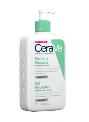 Picture of CeraVe Foaming Cleanser For Normal To Oily Skin With Hyaluronic Acid 473ml