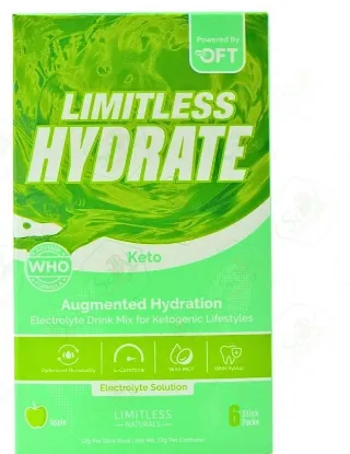 Picture of LIMITLESS HYDRATE KETO ELECTROLYTE DRINK APPLE 6 SACHETS